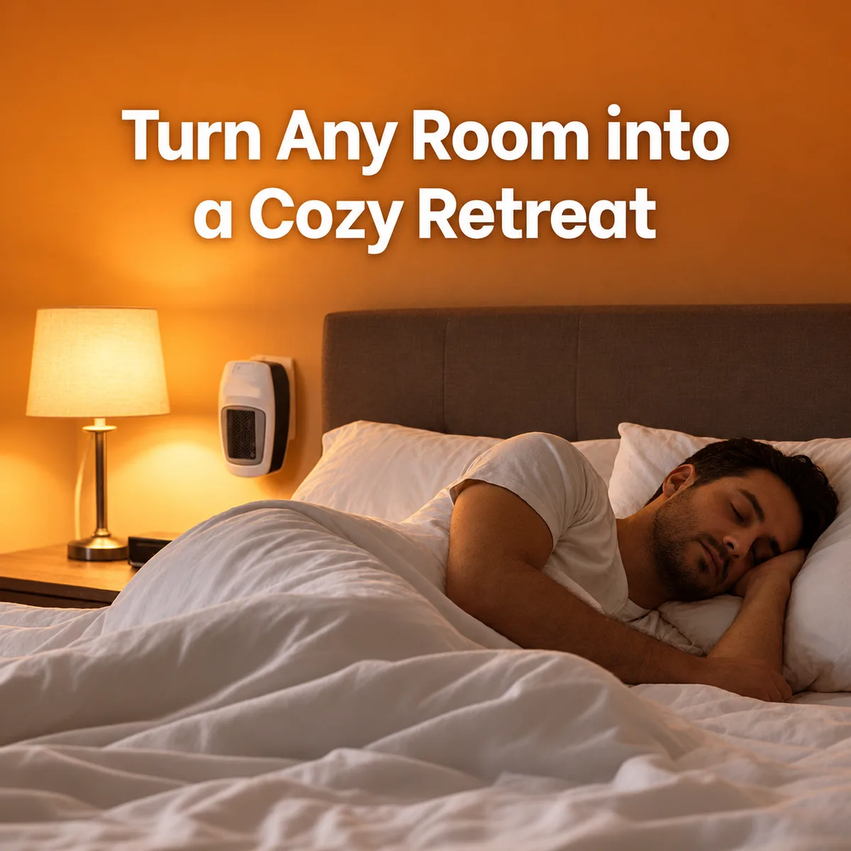 Cyber Heater keeping a bedroom cozy at night